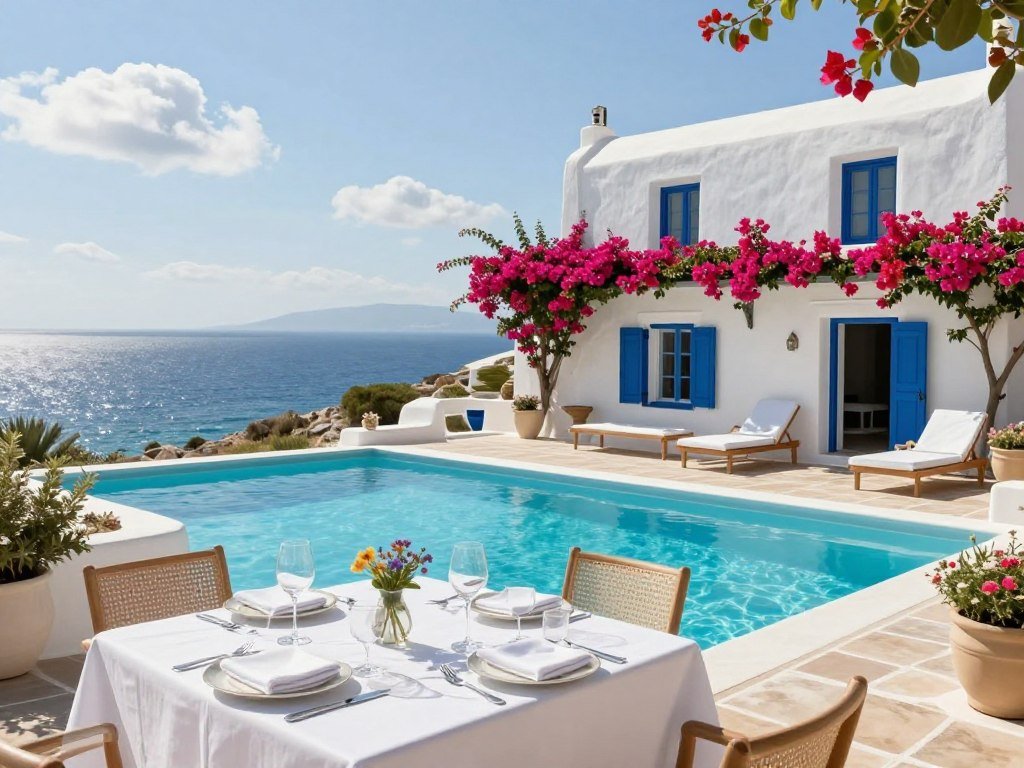 Mykonos villa rental rates by season and summer dates