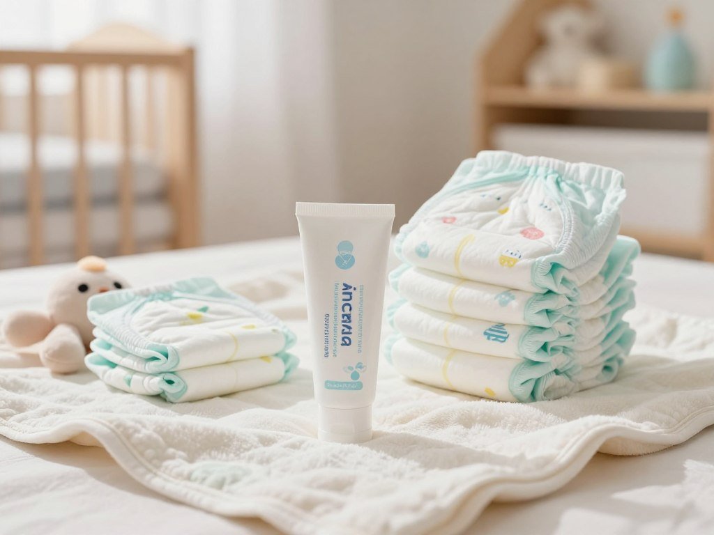 Newborn diaper supplies with fragrance-free zinc oxide cream