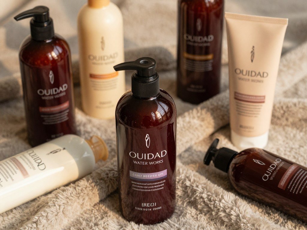 Ouidad Water Works shampoo beside curly hair products Ouidad Water Works shampoo beside curly hair products