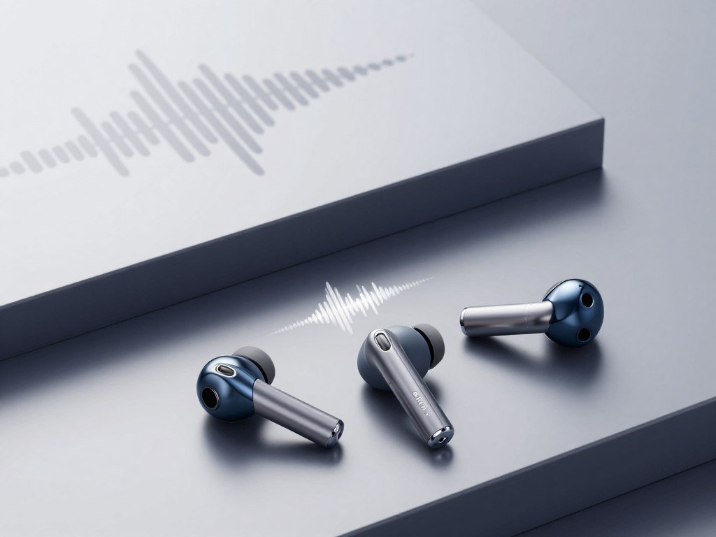 Premium earbuds arranged for a noise-cancellation score comparison Premium earbuds arranged for a noise-cancellation score comparison