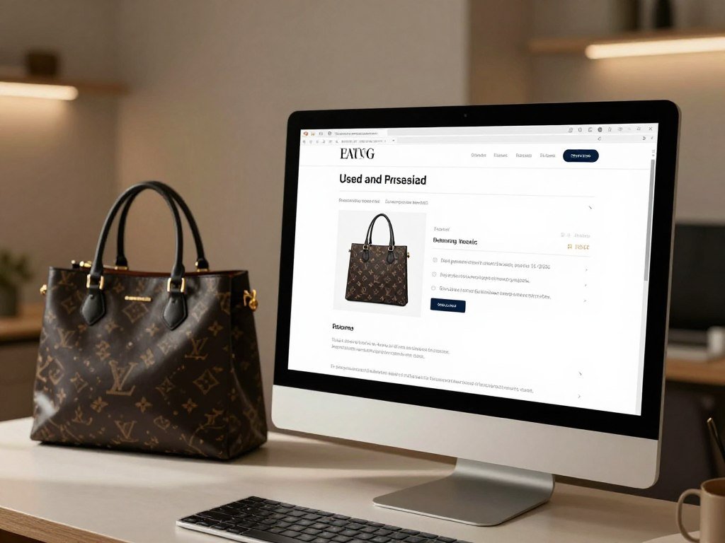 Resale site listing beside its fee and return details on screen Resale site listing beside its fee and return details on screen