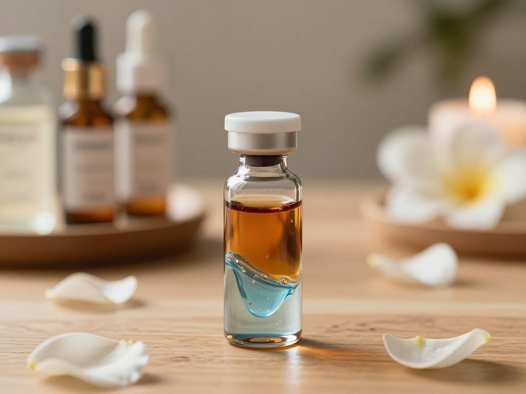 Retinol and hyaluronic acid layered for dry mature skin