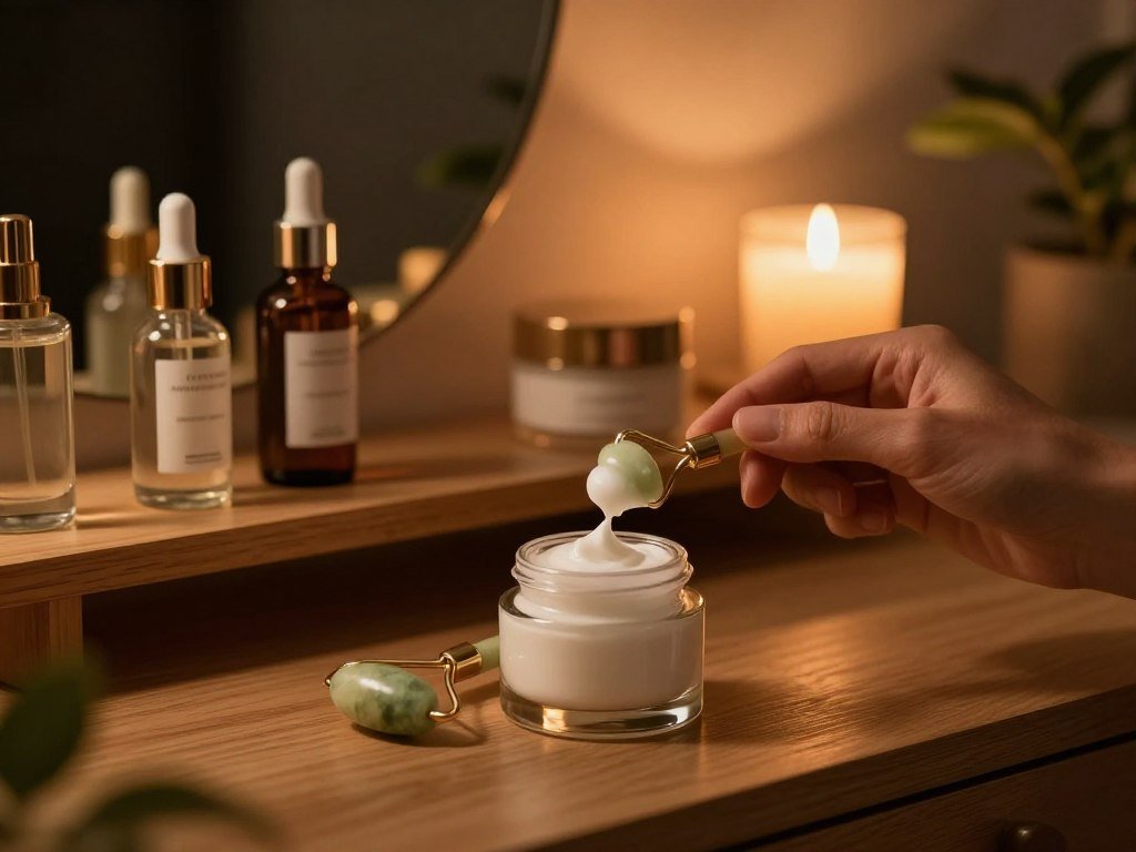 Retinol moisturizer added slowly to a nighttime routine