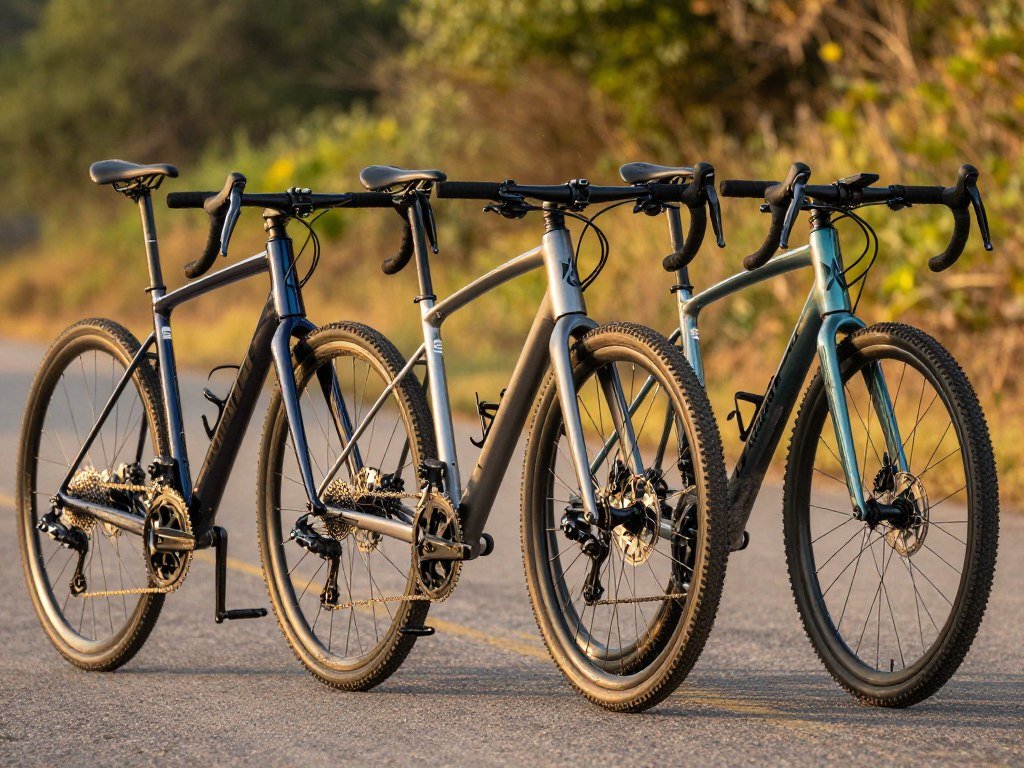 Road bikes grouped by race, endurance, and all-road tire clearance
