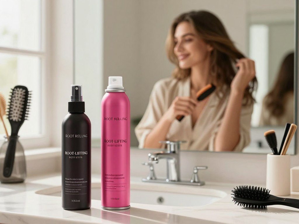 Root-lifting spray and styling foam help fine hair look fuller