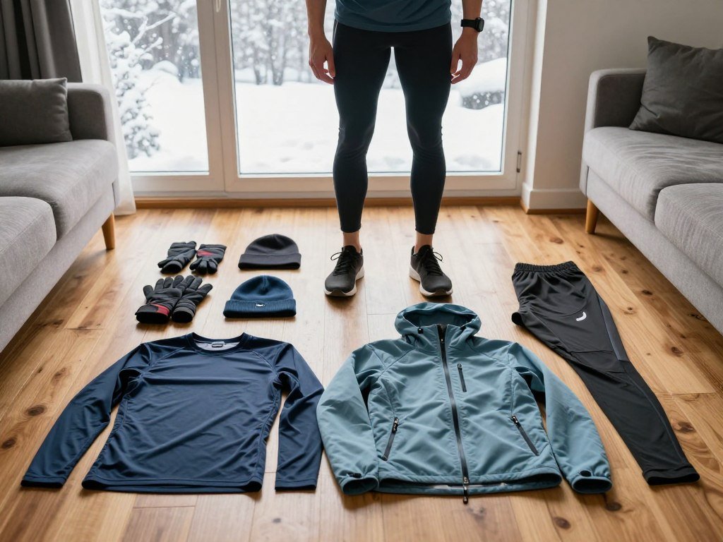 Runner compares winter layers for changing temperature