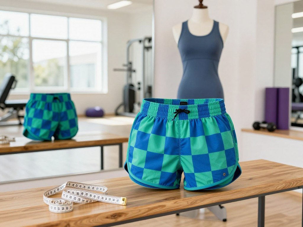 Running shorts checked for size, hem movement, and workout fit Running shorts checked for size, hem movement, and workout fit