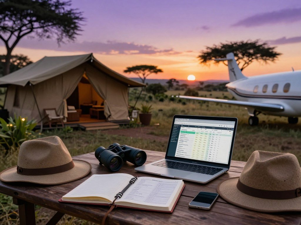 Safari camp and private jet costs compared during trip planning