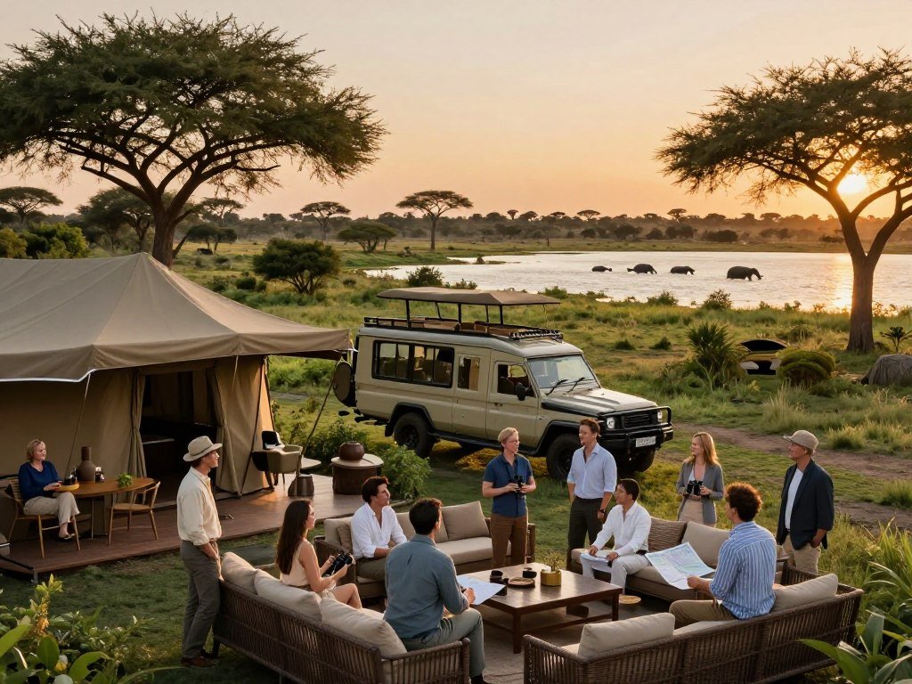 Safari camp choices for wildlife drives and Delta water activities Safari camp choices for wildlife drives and Delta water activities