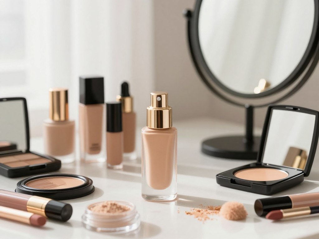 Satin foundation and matte makeup options for everyday wear
