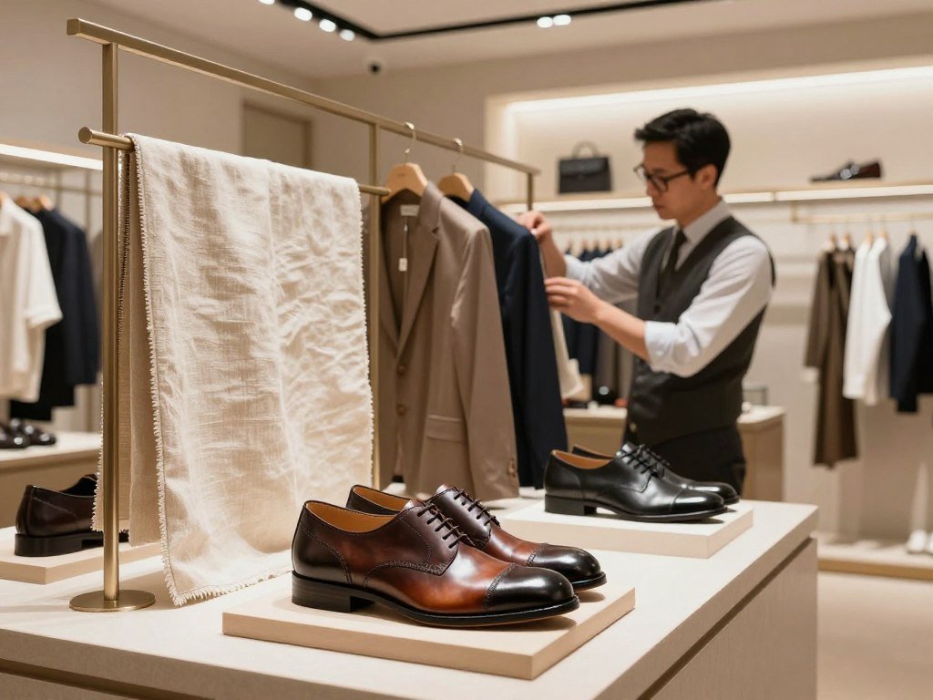Shoes and clothing checked for materials and quality