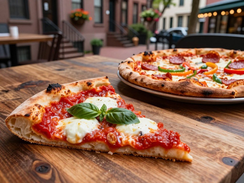 Sicilian slice and brick-oven pizza in the North End Sicilian slice and brick-oven pizza in the North End