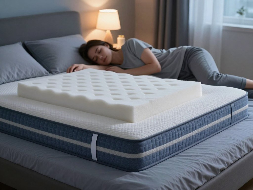 Side sleeper comparing memory foam and hybrid mattress feel