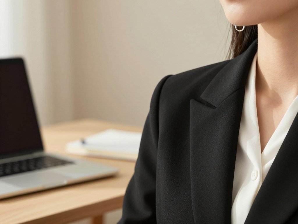 Small clip-on hoops styled with a workday outfit Small clip-on hoops styled with a workday outfit