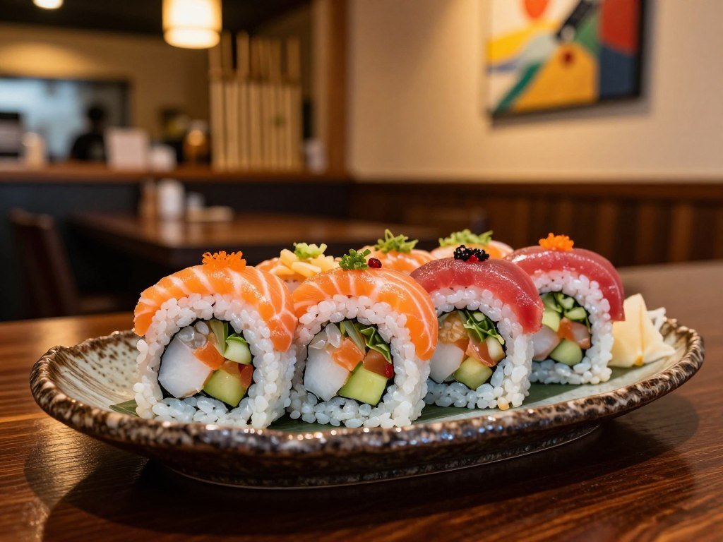 Temaki rolls at a San Francisco sushi bar Temaki rolls at a San Francisco sushi bar