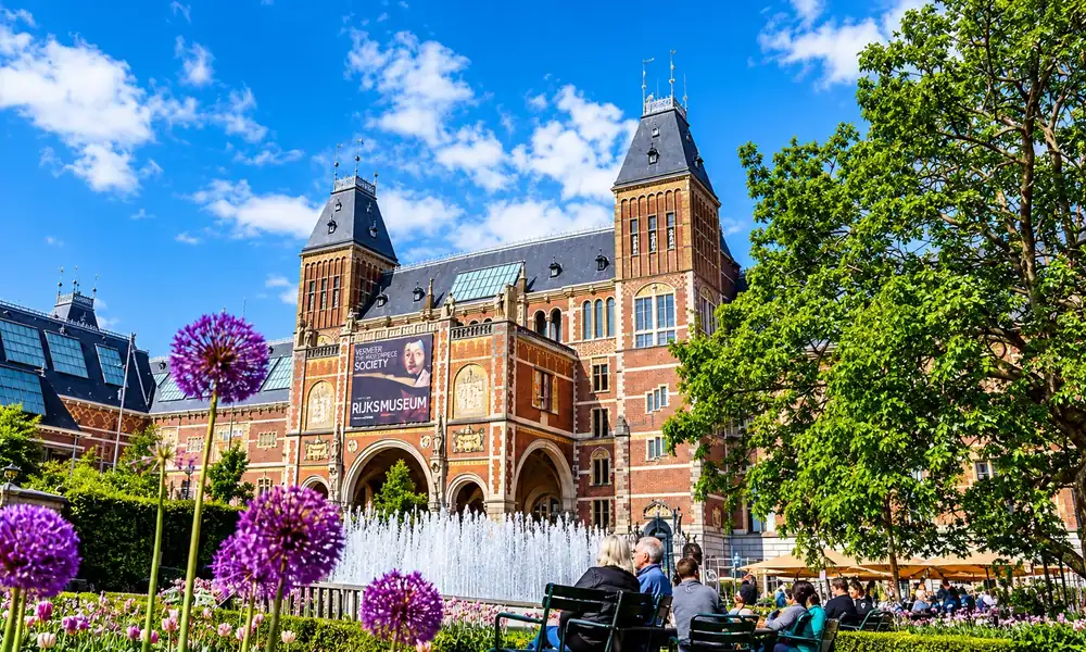 The Rijksmuseum in Amsterdam, the Dutch capital famous for its canals and Golden Age history