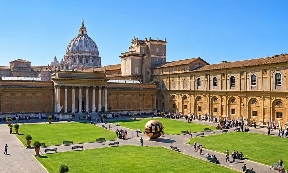 The Vatican Museums in Vatican City, the world's smallest independent state and the center of the Catholic Church