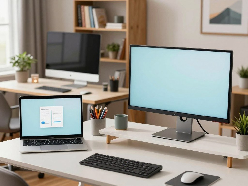 Three monitor sizes for different home office desks Three monitor sizes for different home office desks