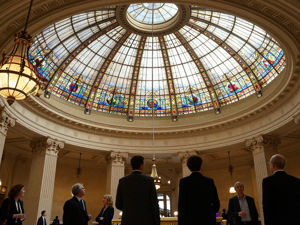 Tiffany dome inside the Chicago Cultural Center near Millennium Park Tiffany dome inside the Chicago Cultural Center near Millennium Park