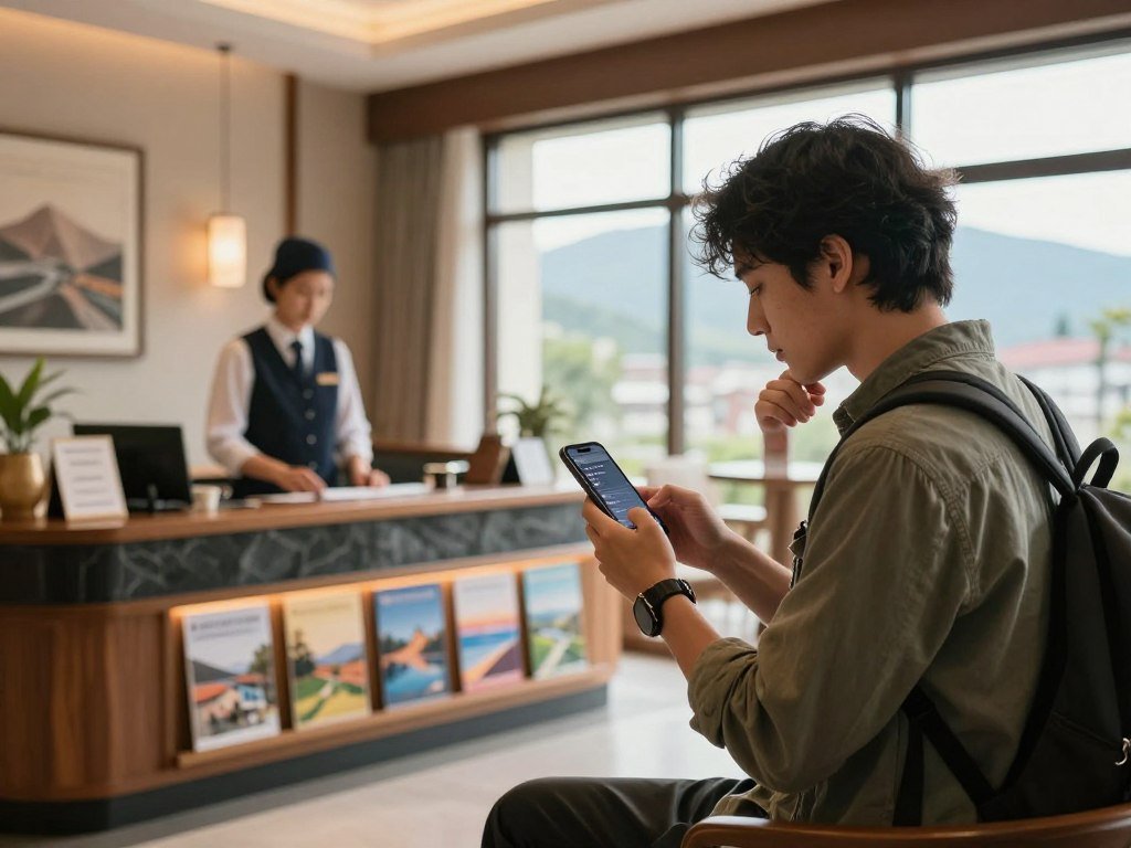 Traveler checks shoulder season dates for a hotel stay