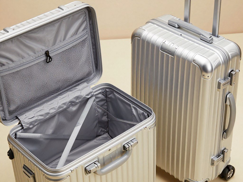 Two aluminum carry-on cases compared for capacity and interior layout Two aluminum carry-on cases compared for capacity and interior layout