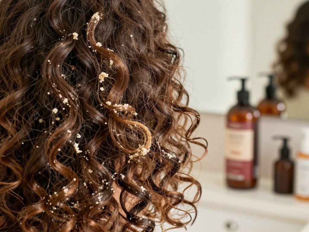 Type 3 curls losing shape under product buildup Type 3 curls losing shape under product buildup