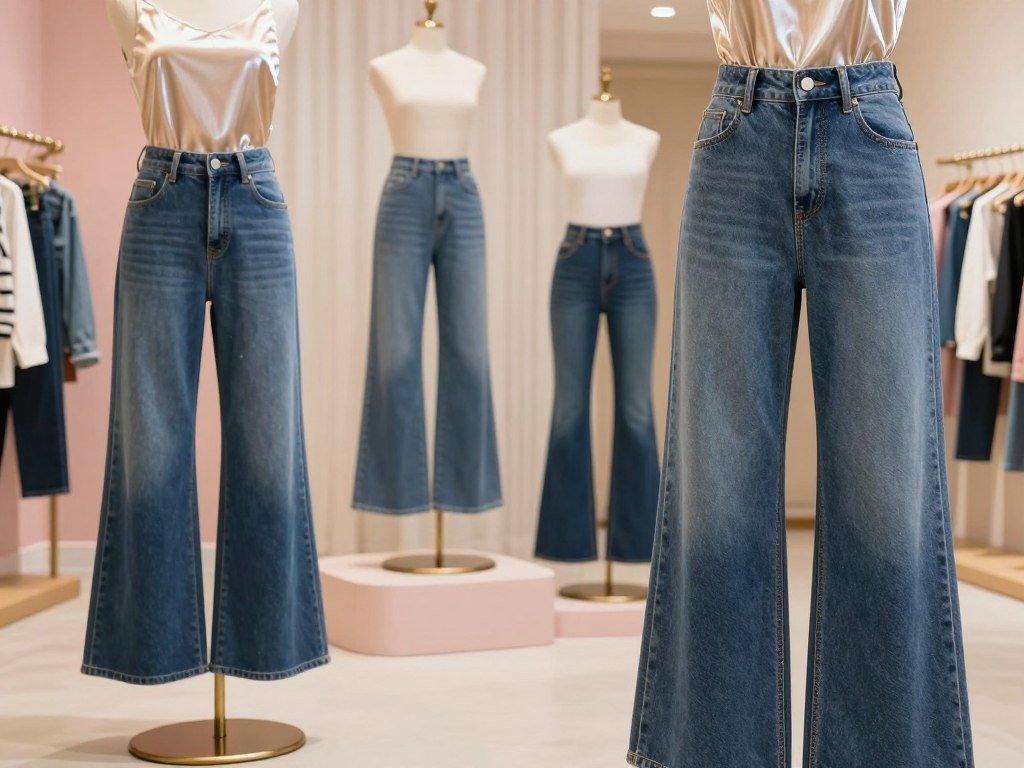 Wide-leg jeans and other cuts for apple shapes Wide-leg jeans and other cuts for apple shapes