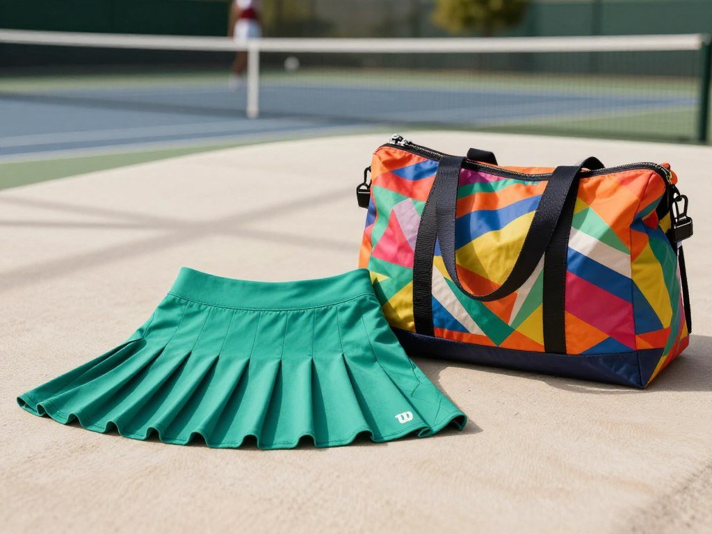 Wilson tennis skirt and Cotopaxi tote for active gift ideas