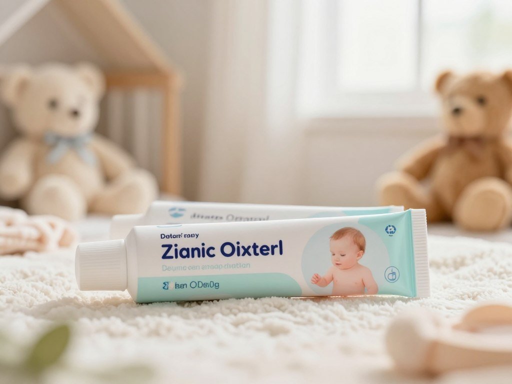 Zinc oxide and petrolatum diaper rash cream labels