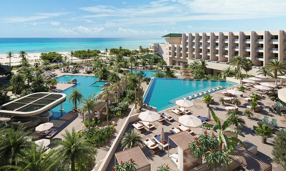 Modern luxury resort near Eagle Beach Aruba