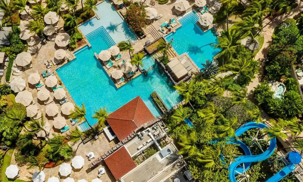 Family-friendly pool at an Aruba beachfront resort