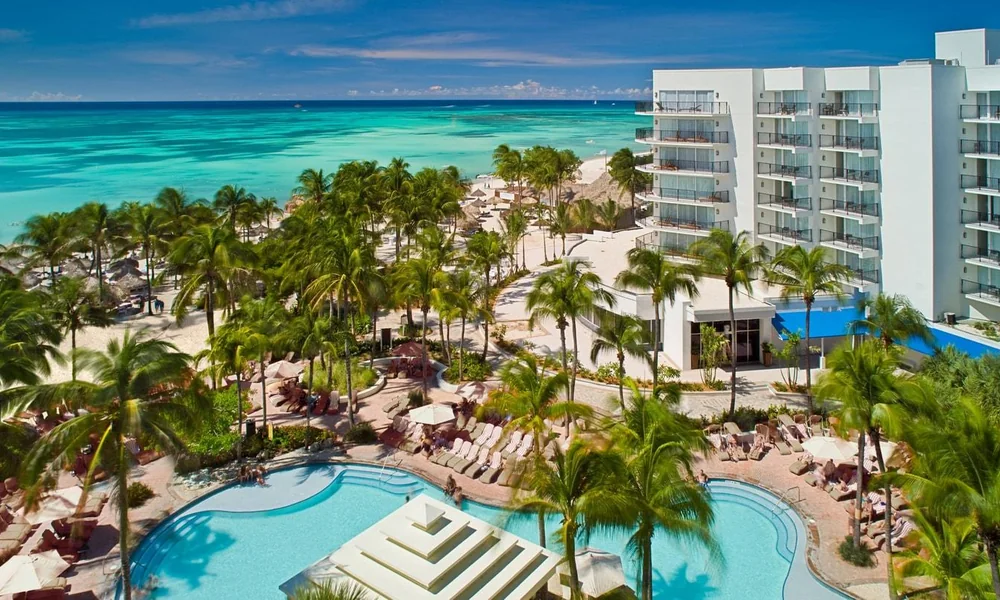 Aruba Marriott beachfront resort on Palm Beach