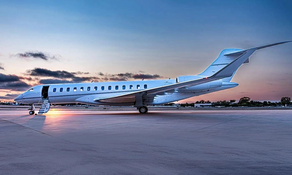 Bombardier Global 7500 luxury business jet.