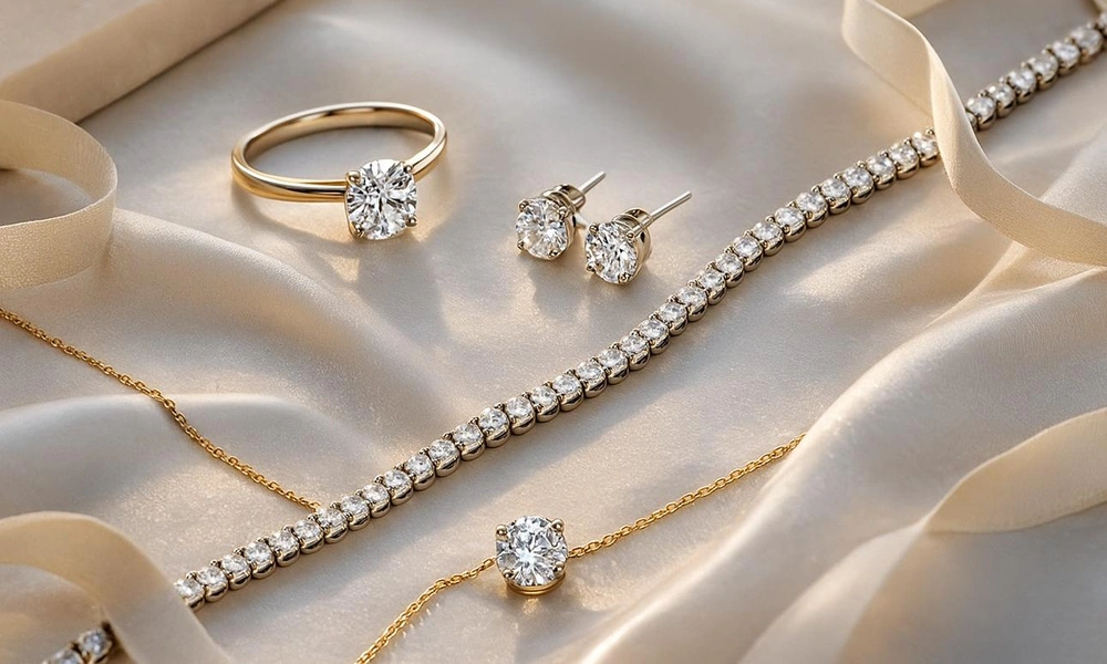 Luxury rings necklaces earrings and bracelets