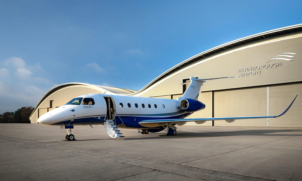 Embraer Praetor 600 midsize private jet.