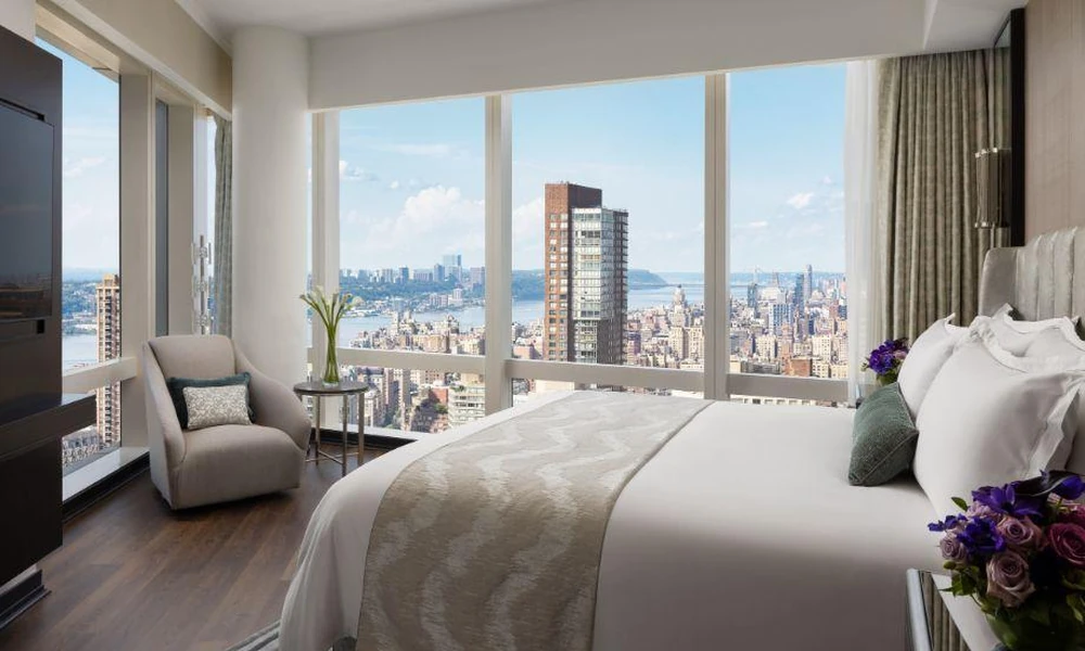 Luxury hotel room with panoramic Central Park and skyline views-best hotels in New York